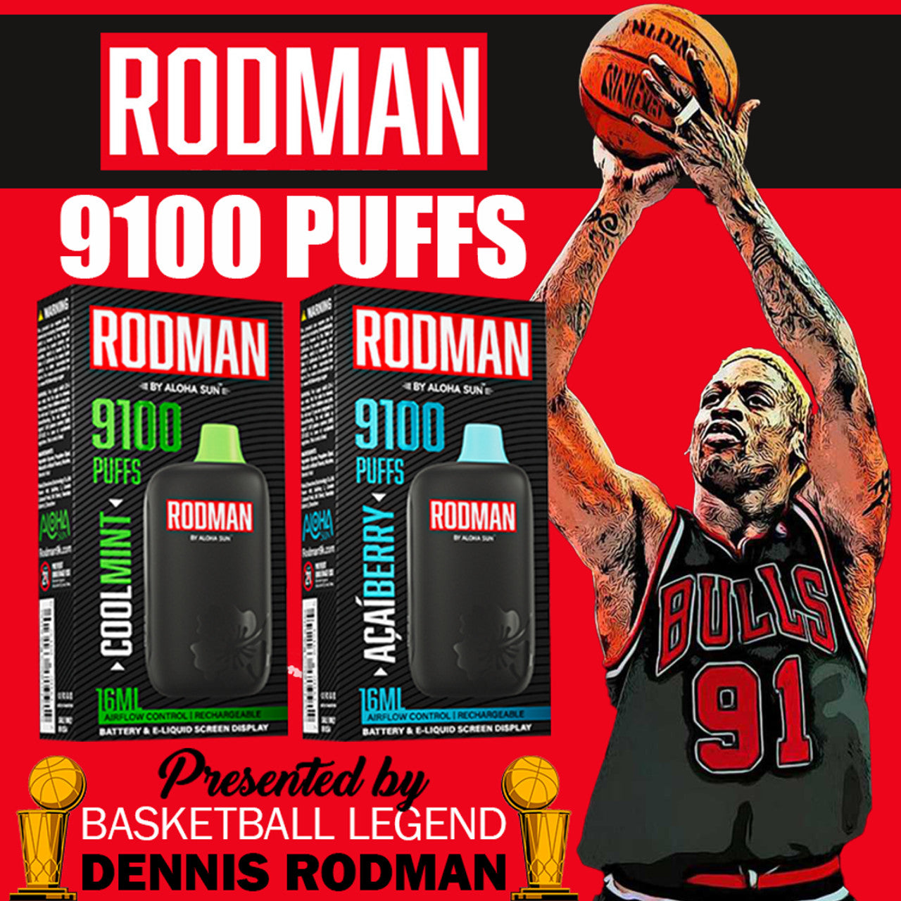 Rodman 9k - 9,100 Hits