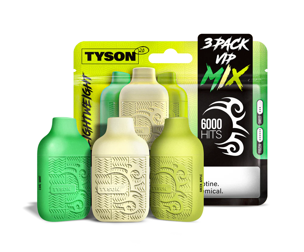 Tyson 2.0 VIP MIX (3 Pack) - 6,000 Hits (2,000 Hits por dispositivo)