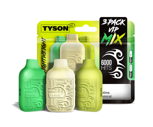 Tyson 2.0 VIP MIX (3 Pack) - 6,000 Hits (2,000 Hits por dispositivo)